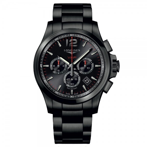 Montre Longines Conquest V.H.P Chronographe Quartz 44 mm PVD Noir