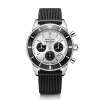 Montre Breitling  Superocean Heritage B01 44 mm Chronographe Acier Argent Bracelet caoutchouc Aéro Classic boucle déployante