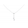 Collier La Brune & La Blonde 360° Cravate Diamant 0.20 carat or blanc