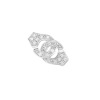 Mono boucle d'oreille Menottes DINH VAN R8 or blanc Diamants