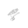 Mono boucle d'oreille Menottes DINH VAN R8 or blanc Diamants