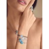 Bracelet Morganne Bello Friandise Coussin Quartz Bleu Cordon Gris Souris