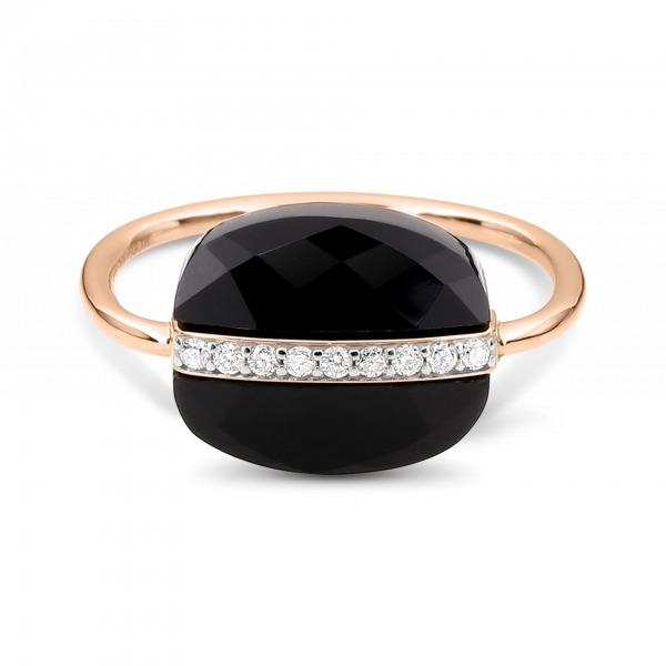 Bague Morganne Bello Aurore Onyx & Diamants Or Rose