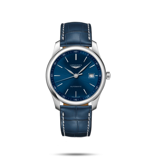 Montre Longines Master Collection Auto Bracelet Cuir Cadran Bleu