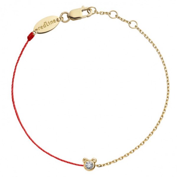 Bracelet Redline Mini Pure Bear Mi-Fil Mi-Or & Diamant