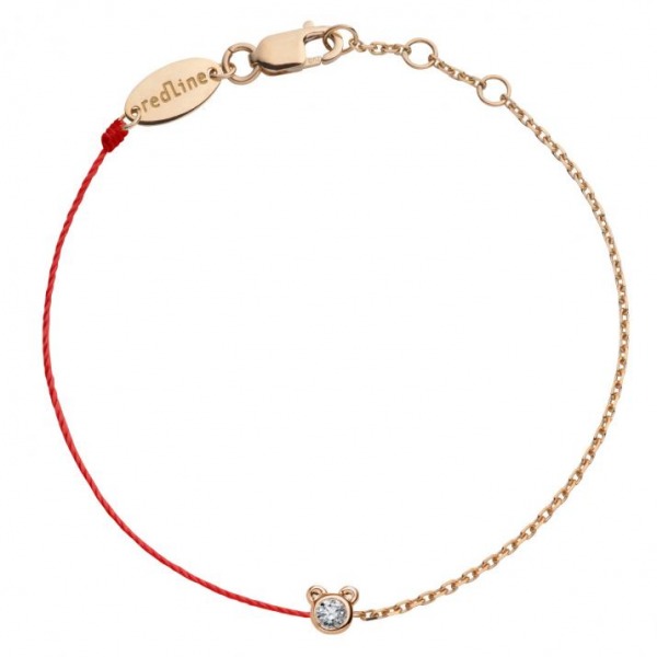 Bracelet Redline Mini Pure Bear Mi-Fil Mi-Or & Diamant