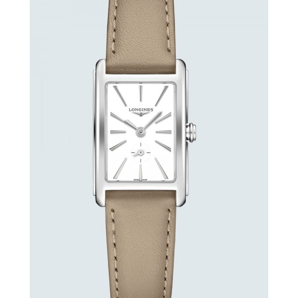 Montre Longines DolceVita Cadran Blanc Bracelet Cuir