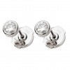 Boucles d'Oreilles Redline SO PURE avec diamant 0.40 carat en sertis clos or blanc