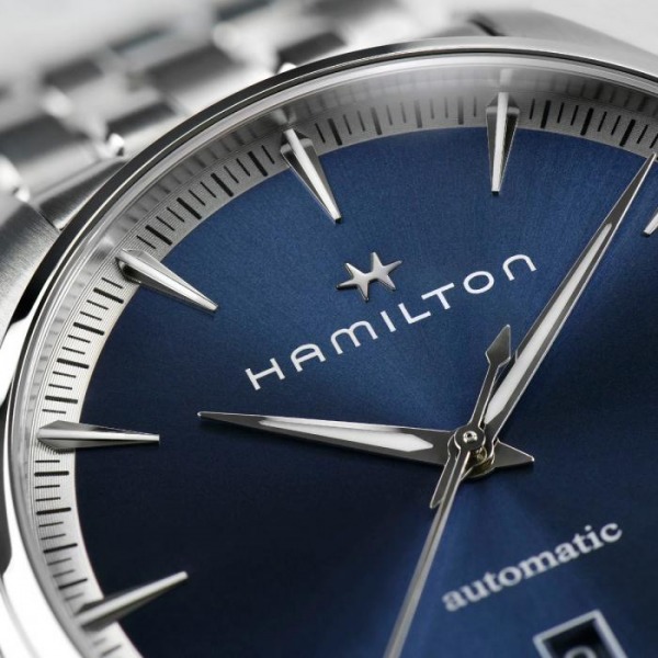 Montre Hamilton Jazzmaster Auto Cadran Bleu Bracelet Acier