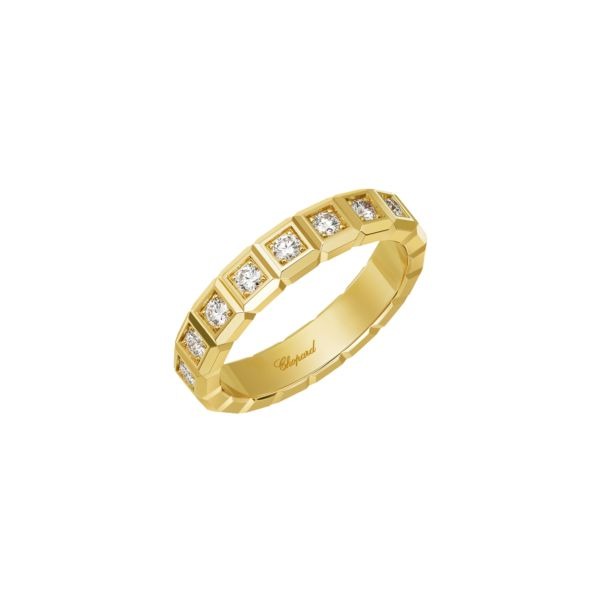 Bague Chopard Ice Cube Pure Or Jaune & Diamants Sertis