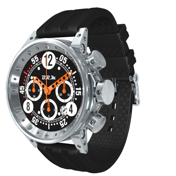 Montre V12 44 mm cadran noir avec aiguilles polies sur bracelet