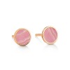 Boucles d'Oreilles Ginette NY Ever Rhodochrosite Disc Studs