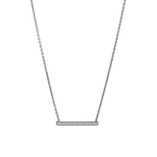 Collier Chopard Ice Cube Pure Diamants or blanc  sur chaîne