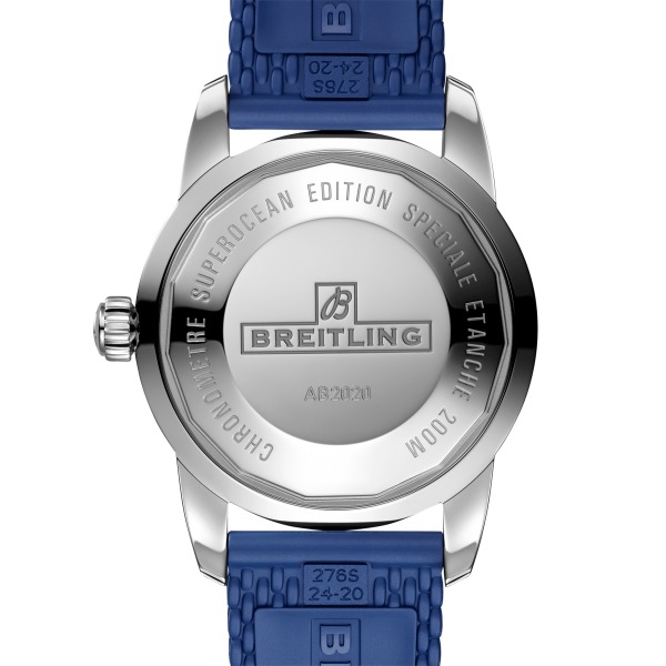 Montre Breitling Superocean Héritage 46 mm Bleu bracelet caoutchouc