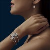 Bracelet Chopard Happy Hearts  Cœur or blanc 1 diamant mobile et pavage diamants blancs