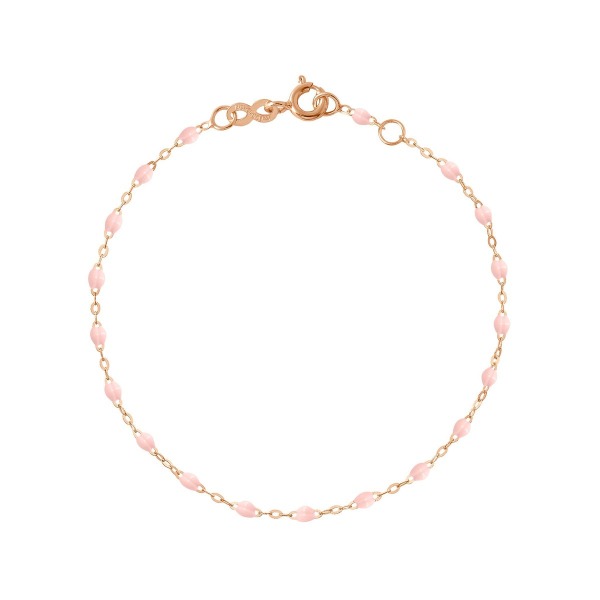 Bracelet gigi CLOZEAU Classique Or Rose Résine Rose Bébé 17 cm