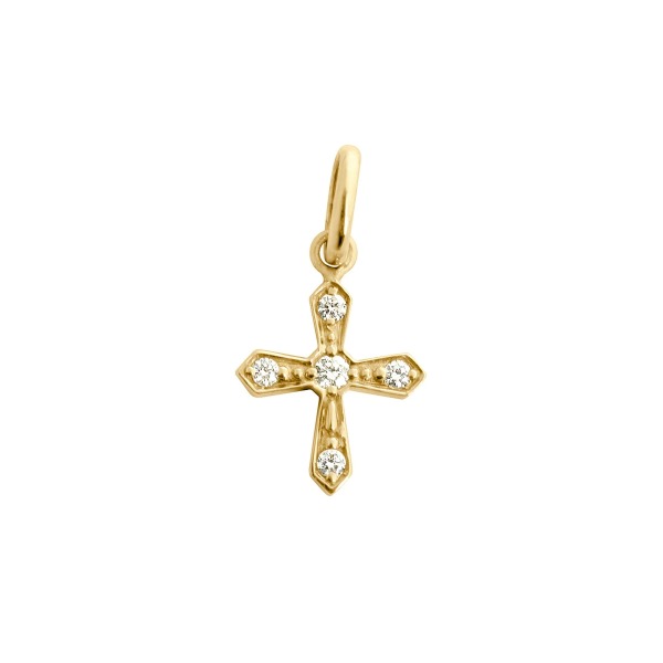 Pendentif gigi CLOZEAU Pendentif Croix vintage Or Jaune & Diamants