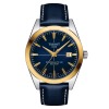 Montre TISSOT GENTLEMAN POWERMATIC 80 SILICIUM SOLID 18K GOLD BEZEL Bracelet Cuir