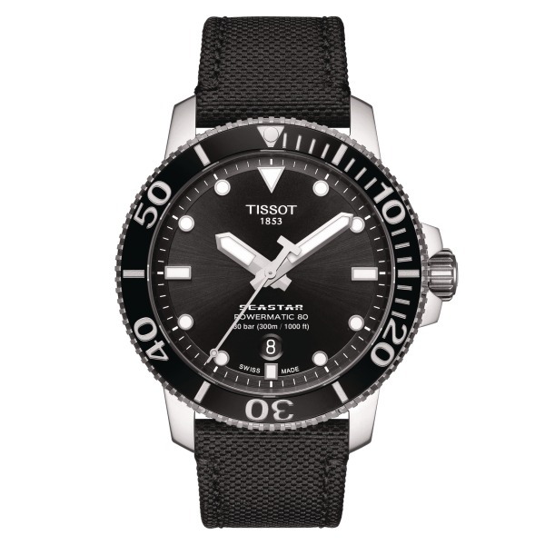 Montre Tissot Seastar 1000 Powermatic 80 Bracelet Tissu