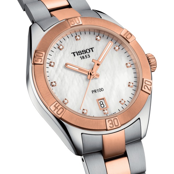 Montre Tissot PR 100 Sport Chic Bracelet Acier inoxydable 316L