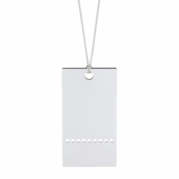 Collier Ginette NY ARMY PLATE ON CHAIN Or Blanc