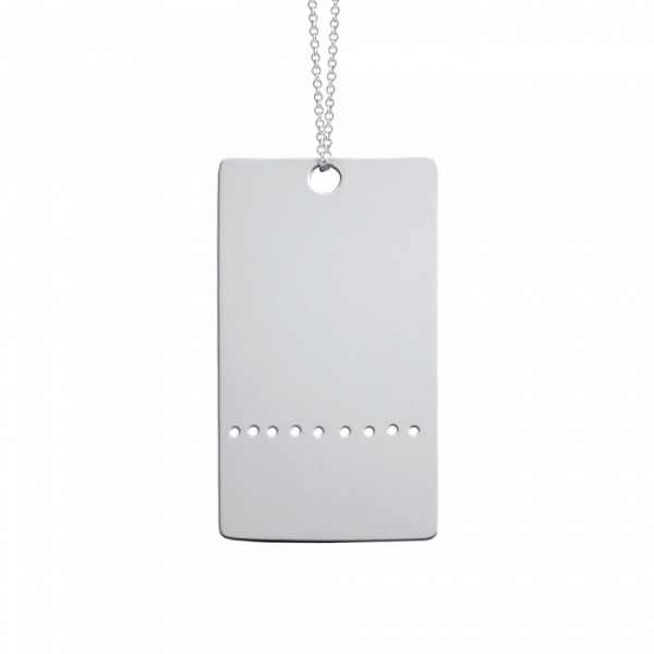 Collier Ginette NY ARMY PLATE ON CHAIN Or Blanc