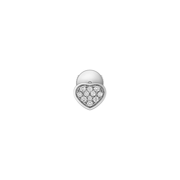 Boucle d'Oreille Chopard My Happy Hearts Or Blanc & Diamants