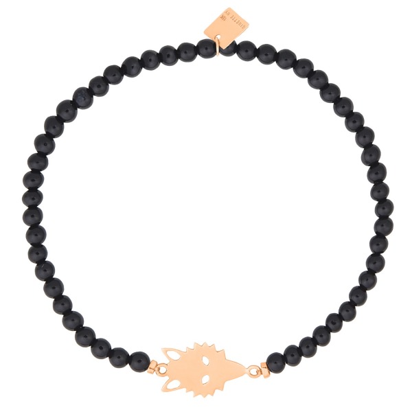 GINETTE NY TWENTY WOLF ONYX MINI BEAD BRACELET