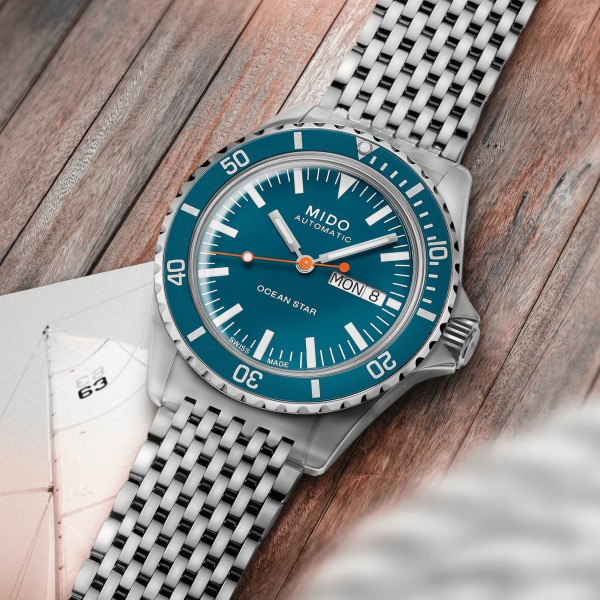 Montre Mido Ocean Star Tribute Cadran Bleu Bracelet Acier