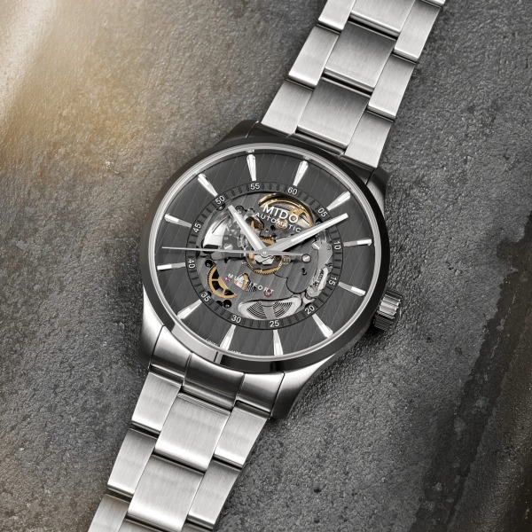 Montre Mido Multifort Skeleton Vertigo Bracelet Acier