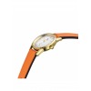 Montre LIP Femme Himalaya 29 mm Cadran argenté mat Bracelet cuir lisse orange