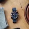 Montre Briston Clubmaster Sport Acétate Bracelet Nato Bleu Marine