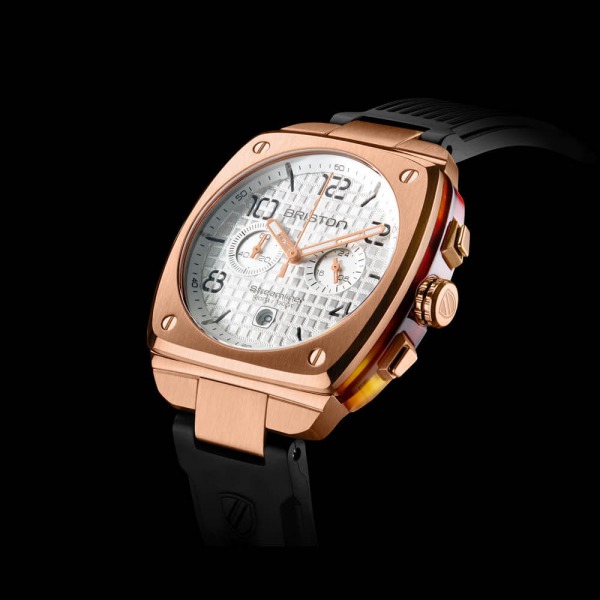 Montre BRISTON Streamliner Urban Acier Gold & Acétate Cadran Blanc