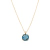 Collier Cesare Pompanon poppy blue Topaze London Blue, Or rose