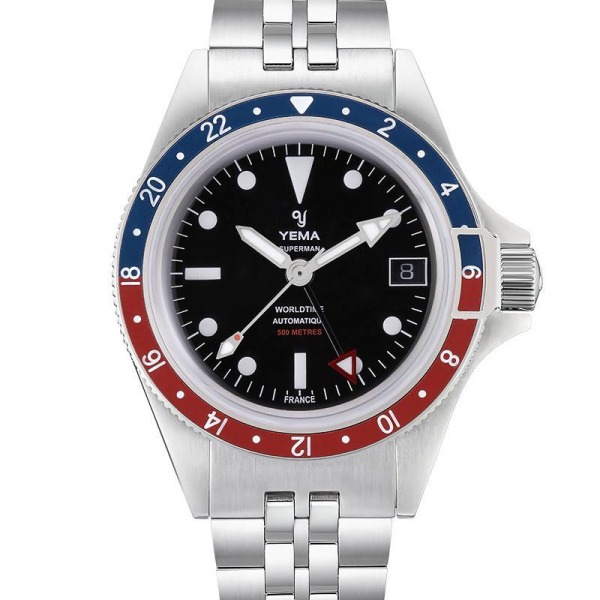 Montre Yema  Superman 500 GMT "Pepsi" Bracelet Acier