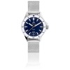 Montre Yema Navygraf Marine Nationale Femme quartz cadran bleu bracelet maille milanaise