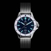 Montre Yema Navygraf Marine Nationale Femme quartz cadran bleu bracelet maille milanaise