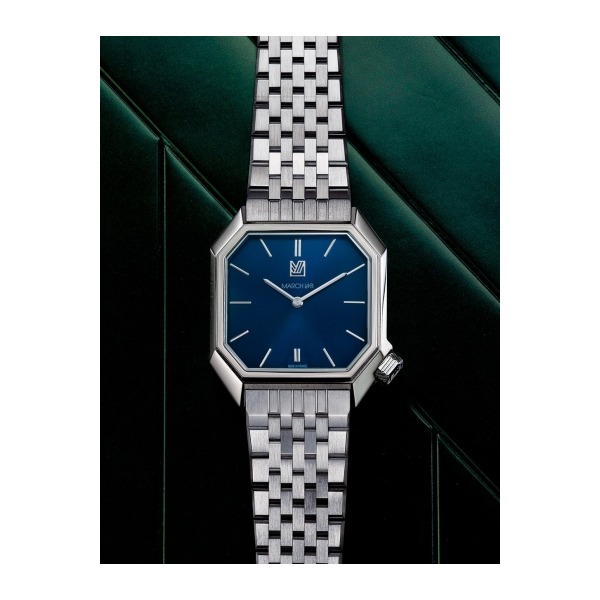 Montre MARCH LA.B Mansart Electric Navy bracelet Acier