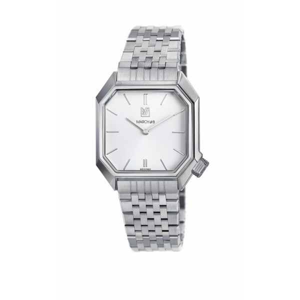 Montre MARCH LA.B Mansart Electric White bracelet Acier