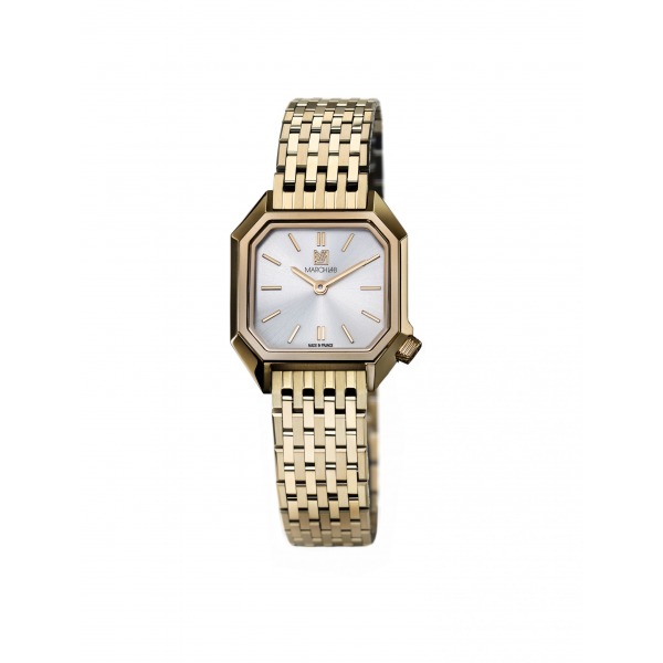 Montre MARCH LA.B Lady Mansart Electrique Cadran Continental Bracelet Acier Doré