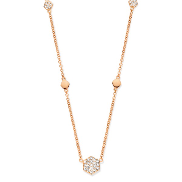 One More Eolo collier or rose et diamants