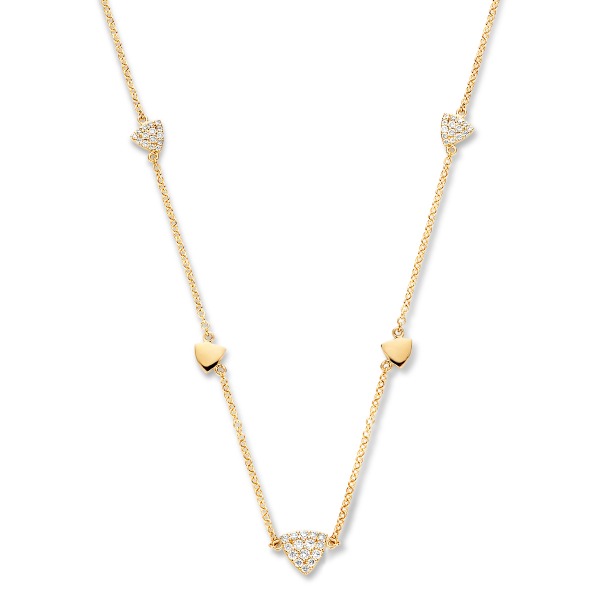 One More Eolo collier or jaune et diamants