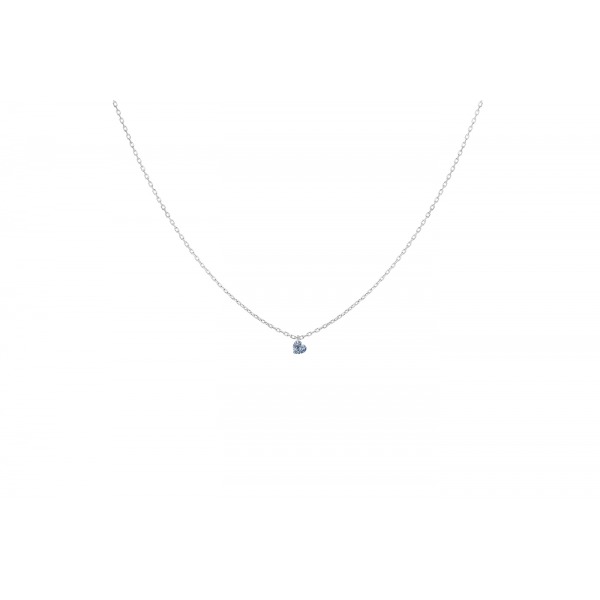 Collier La Brune & La Blonde 360° Diamant Cœur 0.15 carat or blanc