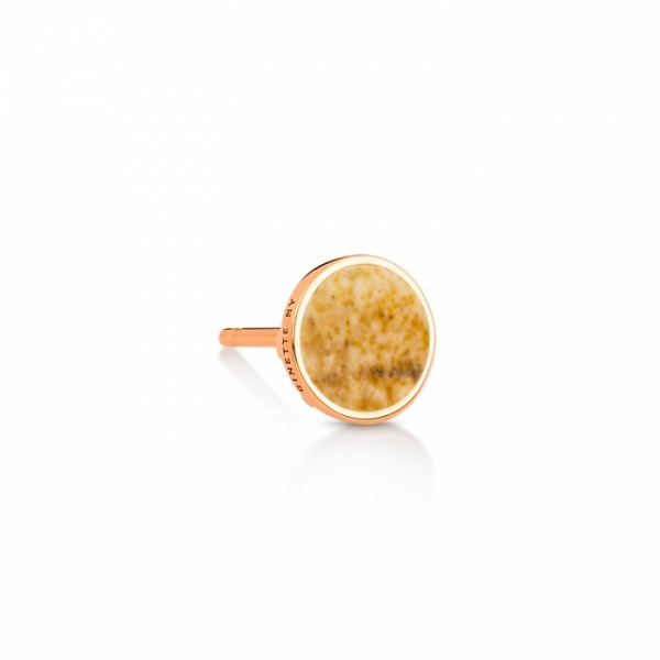 Boucle d'Oreille Ginette NY Solo Ever Picture Jasper Disc Studs