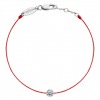 Bracelet Redline Pure 1 Diamant 0.10ct Or Blanc Fil Rouge