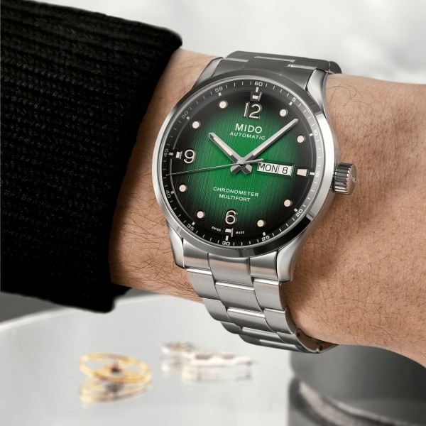 Montre Mido Multifort M Chronometer Bracelet Acier Cadran Vert