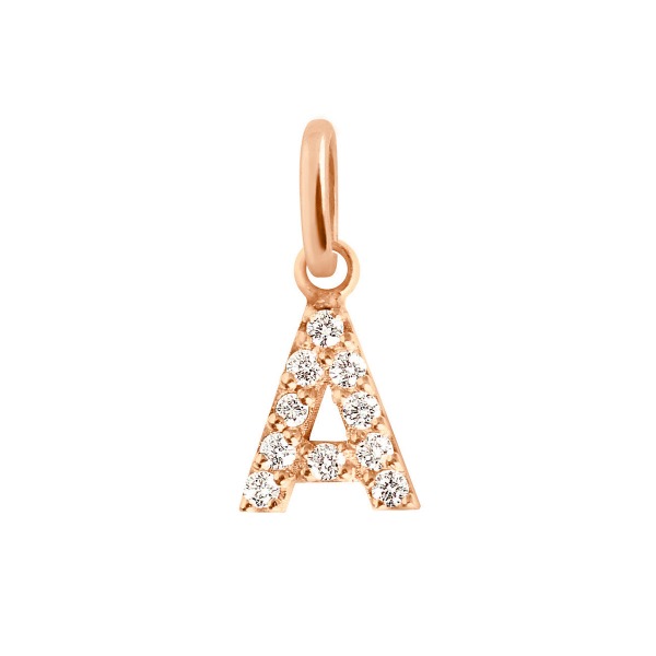 Collier gigi CLOZEAU Lucky Letter Diamants & Or Rose