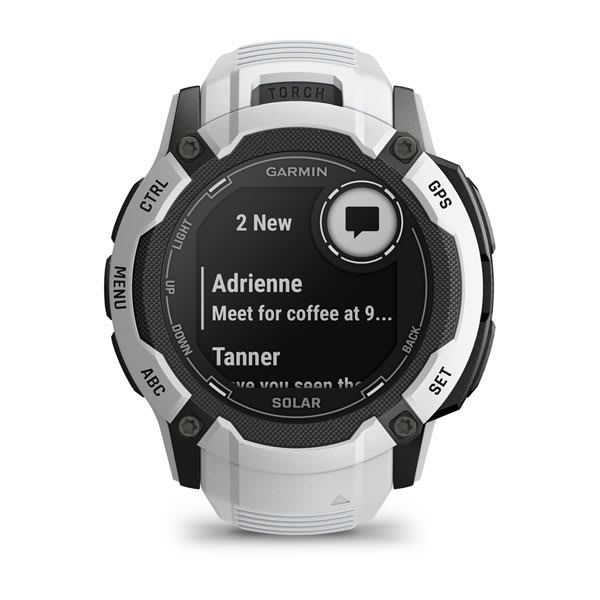 Montre Garmin Instinct 2X Solar Blanche