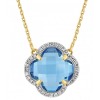 Collier Morganne Bello Victoria Or Jaune Diamants et Topaze