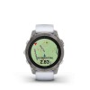 Montre Garmin Epix™ (Gen 2 Pro) 47mm Sapphire Titane Whitestone Bracelet Blanc